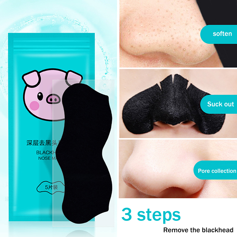 Charcoal Pore Strip - 5/15/25/50 pçs carvão de bambu remoção
