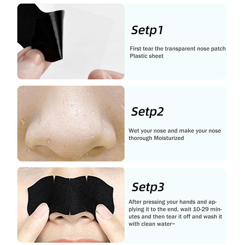 5/15/25/50 pçs carvão de bambu - Charcoal Pore Strip avaliação e preço